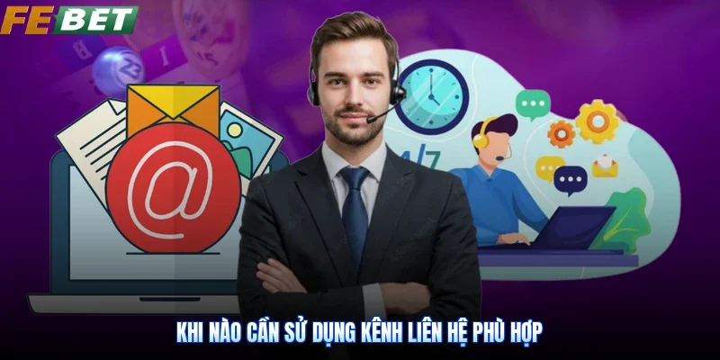 Khi nào cần sử dụng kênh liên hệ phù hợp